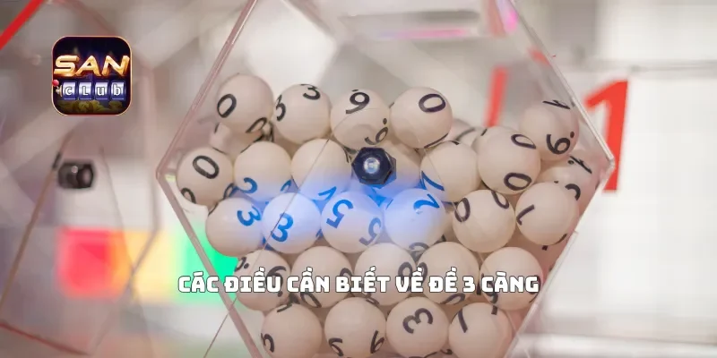 Các điều cần biết về đề 3 càng